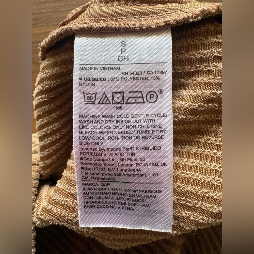 GAP Corduroy Drawstring Wide-Leg Pants - Brown - Picture 7 of 7